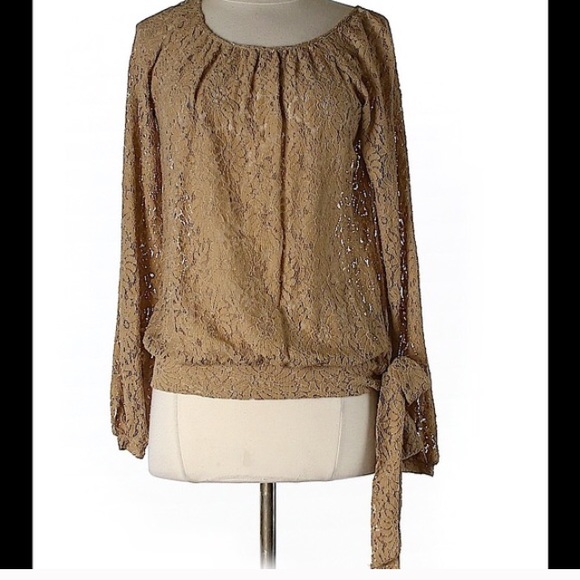 💥Thick Embroidered Lace Side Tie Michael Kors Top - Picture 5 of 5